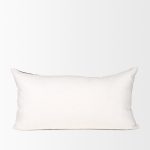 Jenna Cream w/ Black Print Linen Lumbar Decorative Pillow Cover