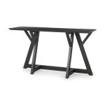 Jennings 54.0L x 16.0W x 29.5H Dark Brown Wood Console Table