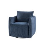 Jerry Navy Corduroy 360° Swivel Accent Chair 7 Jerry Navy Corduroy 360° Swivel Accent Chair
