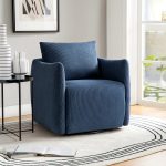Jerry Navy Corduroy 360° Swivel Accent Chair 6 Jerry Navy Corduroy 360° Swivel Accent Chair