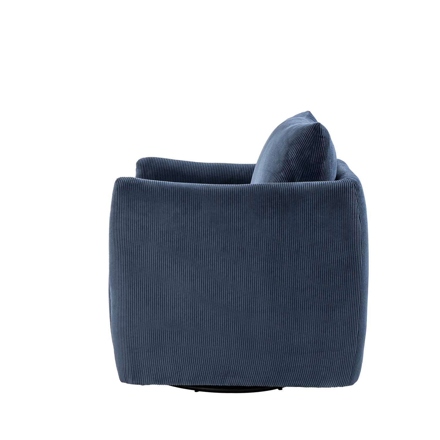 Jerry Navy Corduroy 360° Swivel Accent Chair 3 Jerry Navy Corduroy 360° Swivel Accent Chair - Image 3