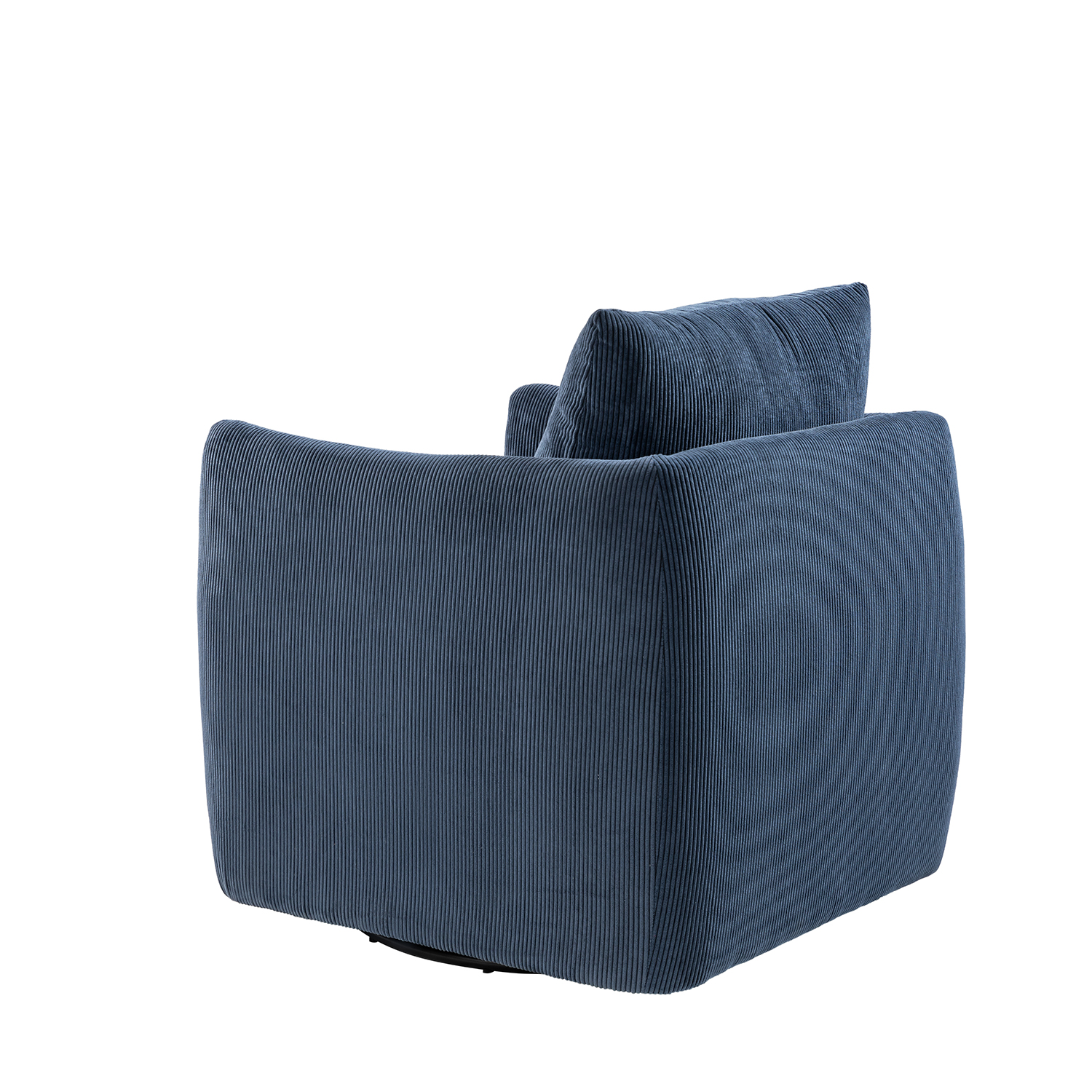 Jerry Navy Corduroy 360° Swivel Accent Chair 4 Jerry Navy Corduroy 360° Swivel Accent Chair - Image 4