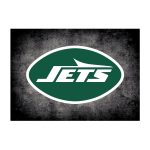 Jets 8x11 Distressed Area Rug Officially Licensed NFL Rug