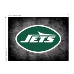 Jets 8x11 Distressed Area Rug Officially Licensed NFL Rug