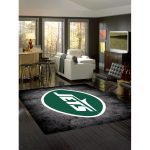 Jets 8x11 Distressed Area Rug Officially Licensed NFL Rug