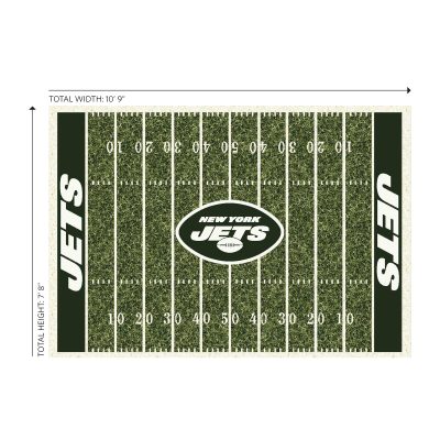 Jets 8x11 Homefield Rug Football Field NFL Licensed Nylon