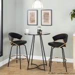 Jie 26-Inch Black Faux Leather Contemporary Counter Stools (Set of 2) 15 Jie 26-Inch Black Faux Leather Contemporary Counter Stools (Set of 2)