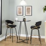 Jie 26-Inch Black Faux Leather Contemporary Counter Stools (Set of 2) 14 Jie 26-Inch Black Faux Leather Contemporary Counter Stools (Set of 2)
