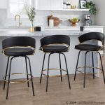 Jie 26-Inch Black Faux Leather Contemporary Counter Stools (Set of 2) 19 Jie 26-Inch Black Faux Leather Contemporary Counter Stools (Set of 2)