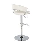 Jie Chrome and White Contemporary Swivel Barstools (Set of 2) 19 Jie Chrome and White Contemporary Swivel Barstools (Set of 2)