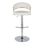 Jie Chrome and White Contemporary Swivel Barstools (Set of 2) 21 Jie Chrome and White Contemporary Swivel Barstools (Set of 2)