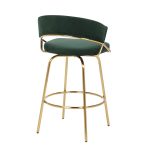 Jie Glam Green Velvet Gold Counter Stools (Set of 2) 28 Jie Glam Green Velvet Gold Counter Stools (Set of 2)