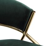 Jie Glam Green Velvet Gold Counter Stools (Set of 2) 32 Jie Glam Green Velvet Gold Counter Stools (Set of 2)