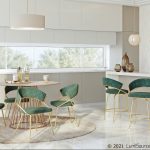 Jie Glam Green Velvet Gold Counter Stools (Set of 2) 24 Jie Glam Green Velvet Gold Counter Stools (Set of 2)