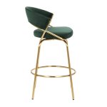 Jie Glam Green Velvet Gold Counter Stools (Set of 2) 27 Jie Glam Green Velvet Gold Counter Stools (Set of 2)