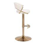 Jie Gold Cream Velvet Swivel Contemporary Barstool (Set of 2)