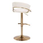 Jie Gold Cream Velvet Swivel Contemporary Barstool (Set of 2)