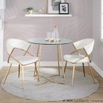 Jie Gold Faux Leather Contemporary Dining Chairs (Set of 2) 12 Jie Gold Faux Leather Contemporary Dining Chairs (Set of 2)