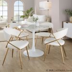 Jie Gold Faux Leather Contemporary Dining Chairs (Set of 2) 11 Jie Gold Faux Leather Contemporary Dining Chairs (Set of 2)