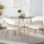 Jie Gold Faux Leather Contemporary Dining Chairs (Set of 2) 13 Jie Gold Faux Leather Contemporary Dining Chairs (Set of 2)