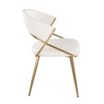 Jie Gold Faux Leather Contemporary Dining Chairs (Set of 2) 16 Jie Gold Faux Leather Contemporary Dining Chairs (Set of 2)