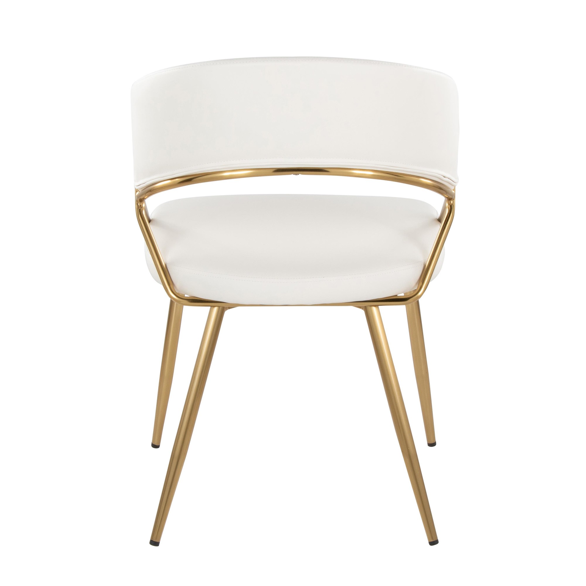 Jie Gold Faux Leather Contemporary Dining Chairs (Set of 2) 8 Jie Gold Faux Leather Contemporary Dining Chairs (Set of 2) - Image 8