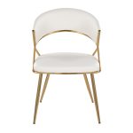 Jie Gold Faux Leather Contemporary Dining Chairs (Set of 2) 19 Jie Gold Faux Leather Contemporary Dining Chairs (Set of 2)