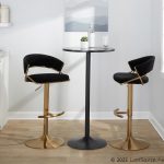 Jie Gold Metal Black Velvet Contemporary Swivel Barstool (Set of 2) 14 Jie Gold Metal Black Velvet Contemporary Swivel Barstool (Set of 2)