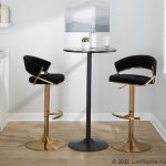Jie Gold Metal Black Velvet Contemporary Swivel Barstool (Set of 2) 15 Jie Gold Metal Black Velvet Contemporary Swivel Barstool (Set of 2)