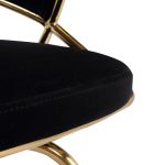 Jie Gold Metal Black Velvet Swivel Counter Stool (Set of 2) 34 Jie Gold Metal Black Velvet Swivel Counter Stool (Set of 2)