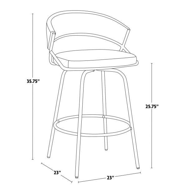 Jie Gold Metal Black Velvet Swivel Counter Stool Set of 2 16