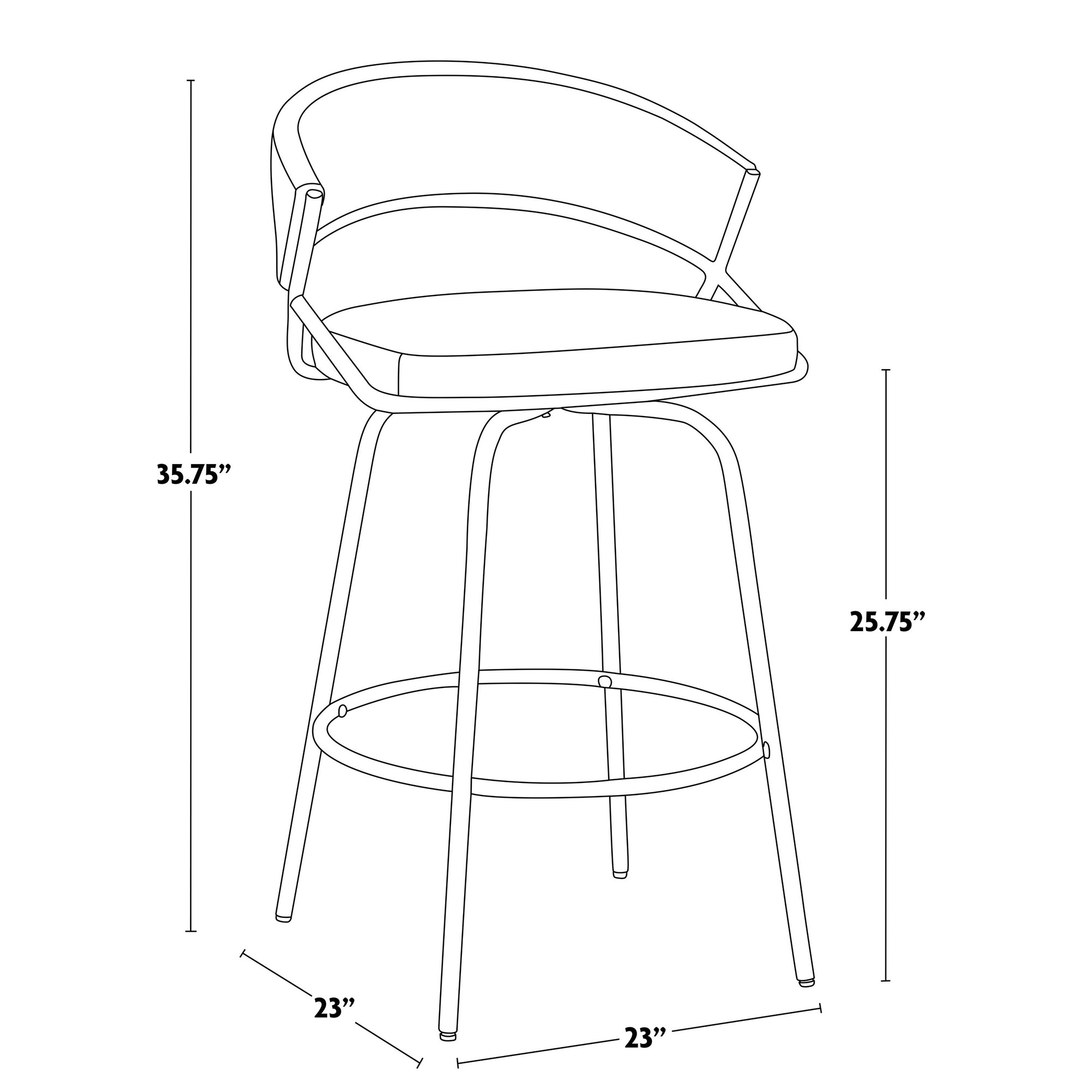 Jie Gold Metal Black Velvet Swivel Counter Stool (Set of 2) 17 Jie Gold Metal Black Velvet Swivel Counter Stool (Set of 2) - Image 17
