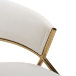 Jie Gold Metal Cream Velvet Swivel Counter Stool (Set of 2) 32 Jie Gold Metal Cream Velvet Swivel Counter Stool (Set of 2)