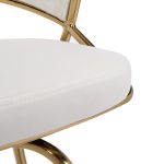 Jie Gold Metal Cream Velvet Swivel Counter Stool (Set of 2) 33 Jie Gold Metal Cream Velvet Swivel Counter Stool (Set of 2)