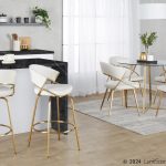 Jie Gold Metal Cream Velvet Swivel Counter Stool (Set of 2) 18 Jie Gold Metal Cream Velvet Swivel Counter Stool (Set of 2)