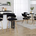 Jie Gold and Black Velvet Glam Dining Chairs (Set of 2) 16 Jie Gold and Black Velvet Glam Dining Chairs (Set of 2)
