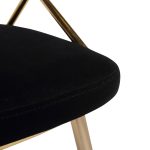 Jie Gold and Black Velvet Glam Dining Chairs (Set of 2) 27 Jie Gold and Black Velvet Glam Dining Chairs (Set of 2)