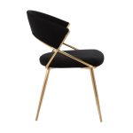 Jie Gold and Black Velvet Glam Dining Chairs (Set of 2) 21 Jie Gold and Black Velvet Glam Dining Chairs (Set of 2)