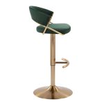 Jie Gold and Green Velvet Contemporary Swivel Barstool (Set of 2) 19 Jie Gold and Green Velvet Contemporary Swivel Barstool (Set of 2)