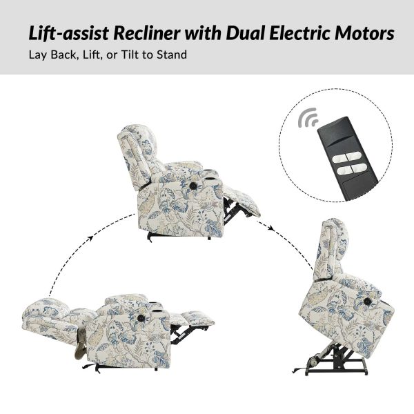 Joachim Dual Motor Lift Assist Massage and Heat Recliner 3