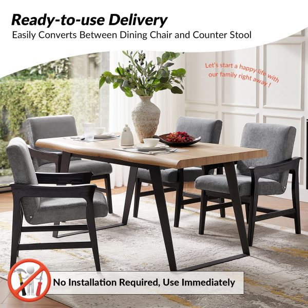 Joachim Grey Convertible Modern Dining and Counter Bar Chair 3
