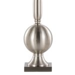 Joan Contemporary Brushed Nickel Table Lamps with Grey Shade (Set of 2) 18 Joan Contemporary Brushed Nickel Table Lamps with Grey Shade (Set of 2)