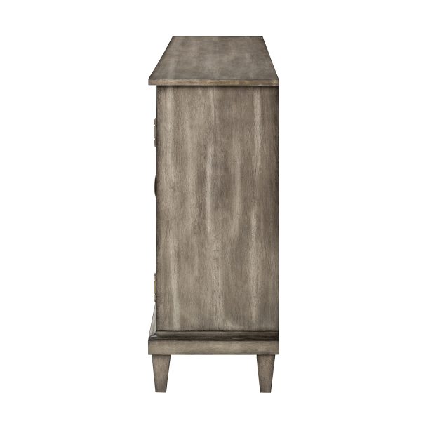 Jochen Grey Farmhouse Sideboard with Diamond Pattern Doors 4