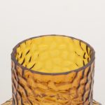Jolene Short Amber Glass Vase