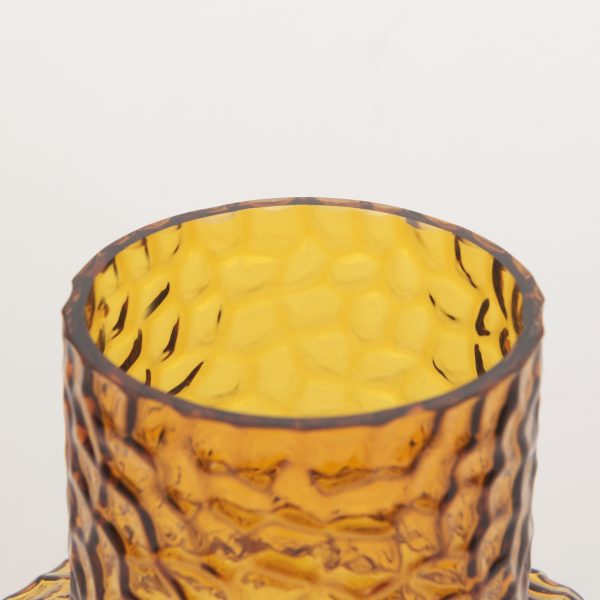 Jolene Short Amber Glass Vase 7