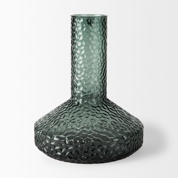 Jolene Tall Green Glass Vase 3