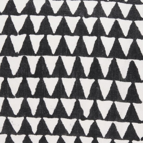 Jolie Cream w Black Print Linen Lumbar Decorative Pillow Cover 6