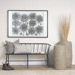 Jolie Cream w/ Black Print Linen Square Decorative Pillow Cover 10 Jolie Cream w/ Black Print Linen Square Decorative Pillow Cover
