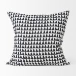 Jolie Cream w/ Black Print Linen Square Decorative Pillow Cover 11 Jolie Cream w/ Black Print Linen Square Decorative Pillow Cover