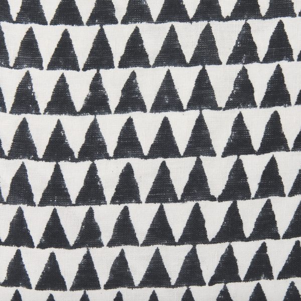 Jolie Cream w Black Print Linen Square Decorative Pillow Cover 6